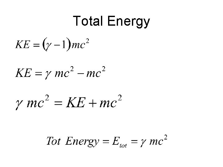 Total Energy Total Energy