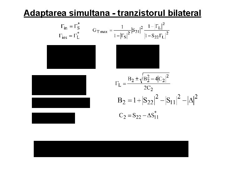 Adaptarea simultana - tranzistorul bilateral 