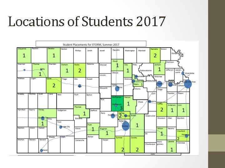 Locations of Students 2017 