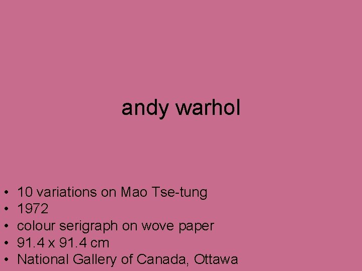 andy warhol • • • 10 variations on Mao Tse-tung 1972 colour serigraph on andy warhol • • • 10 variations on Mao Tse-tung 1972 colour serigraph on