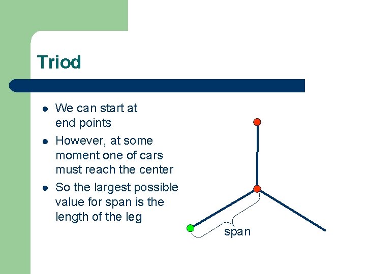 Triod l l l We can start at end points However, at some moment