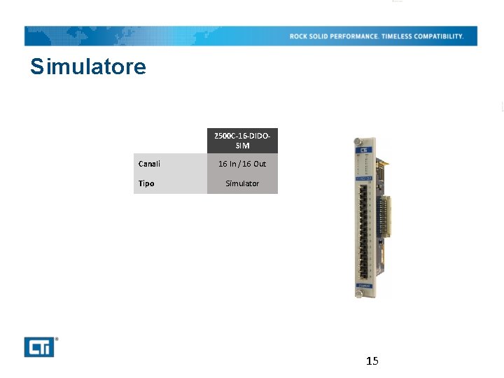 Simulatore 2500 C-16 -DIDOSIM Canali Tipo 16 In / 16 Out Simulator 15 