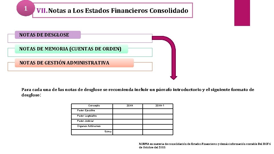 1 VII. Notas a Los Estados Financieros Consolidado NOTAS DE DESGLOSE NOTAS DE MEMORIA