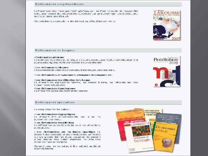 Plan de concepts Choisir son vocabulaire Synonymes ou équivalents Dictionnaires Trésor de la langue