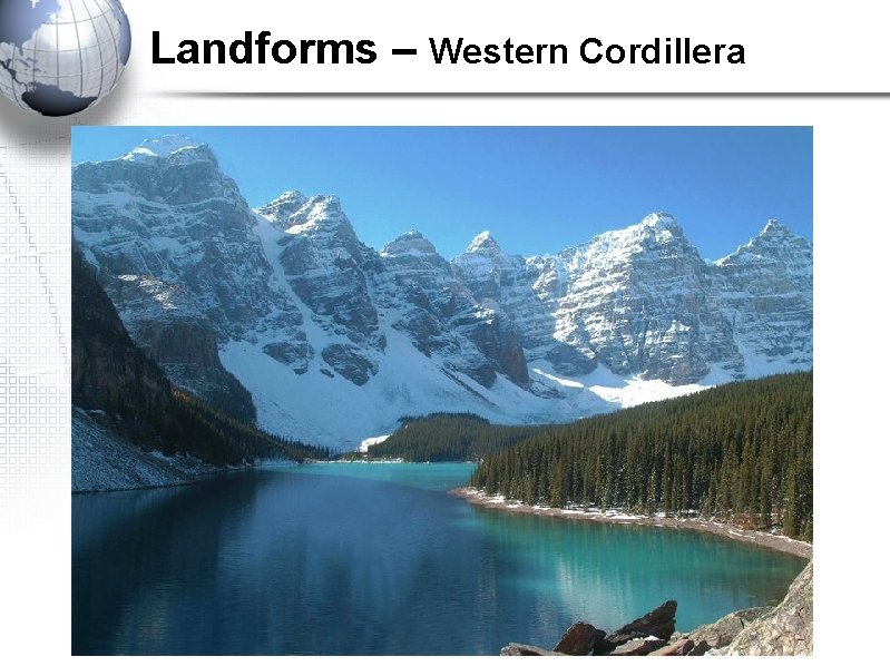 Landforms – Western Cordillera 