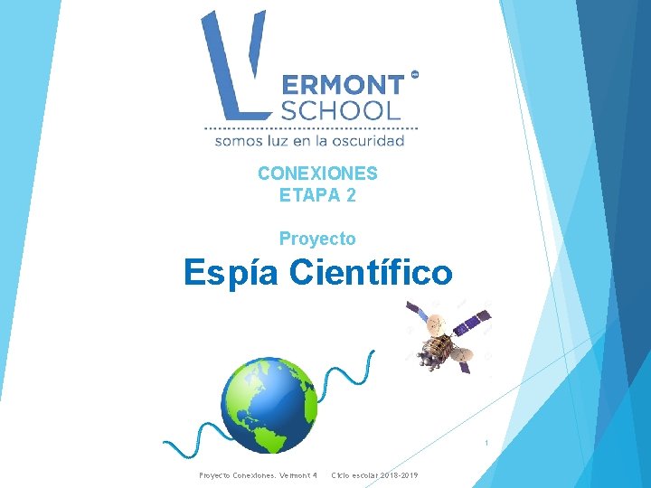 CONEXIONES ETAPA 2 Proyecto Espía Científico 1 Proyecto Conexiones. Vermont 4 Ciclo escolar 2018