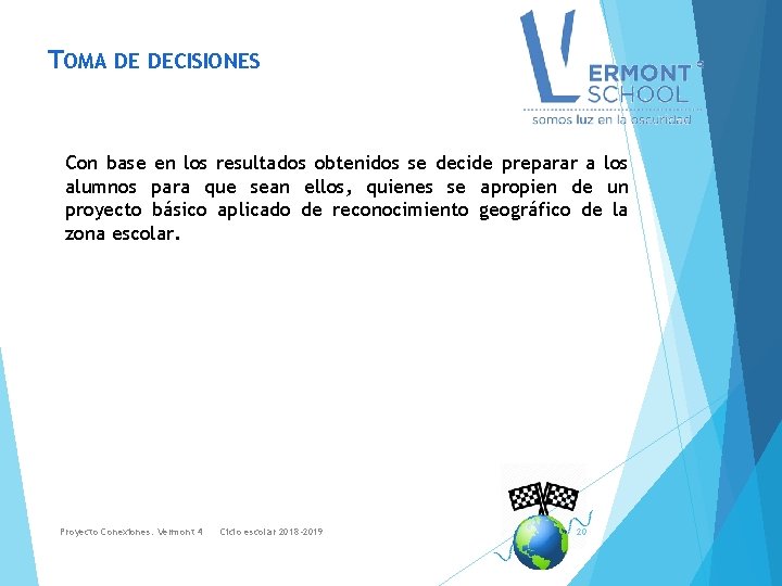 TOMA DE DECISIONES Con base en los resultados obtenidos se decide preparar a los