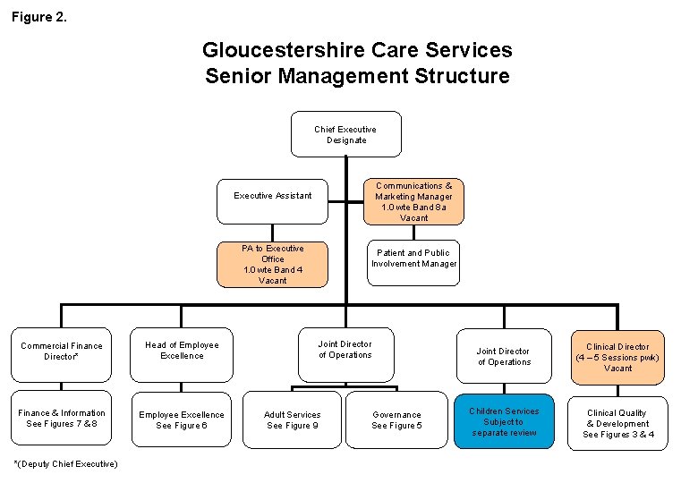Figure 2. Gloucestershire Care Services Senior Management Structure Chief Executive Designate Communications & Marketing