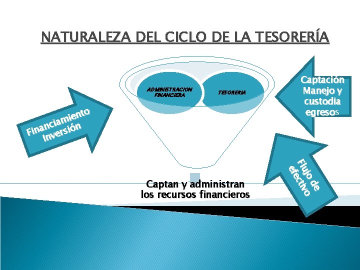 NATURALEZA DEL CICLO DE LA TESORERÍA ADMINISTRACION FINANCIERA TESORERIA nto e i iam n NATURALEZA DEL CICLO DE LA TESORERÍA ADMINISTRACION FINANCIERA TESORERIA nto e i iam n