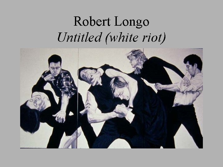 Robert Longo Untitled (white riot) 