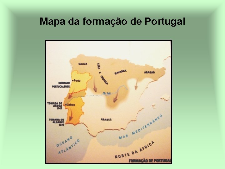 Mapa da formação de Portugal 