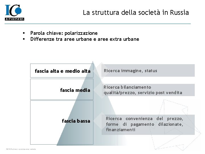 La struttura della società in Russia § § Parola chiave: polarizzazione Differenze tra aree