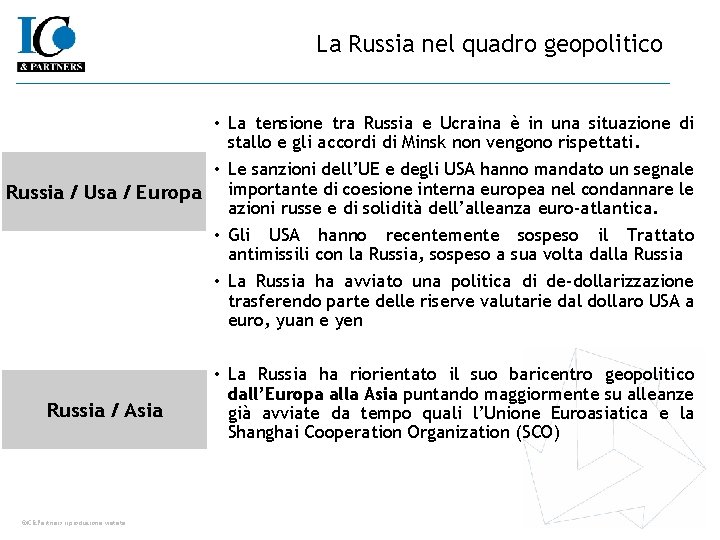 La Russia nel quadro geopolitico • La tensione tra Russia e Ucraina è in