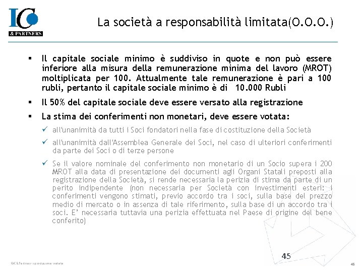 La società a responsabilità limitata(O. O. O. ) § Il capitale sociale minimo è