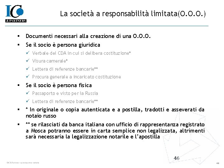 La società a responsabilità limitata(O. O. O. ) § Documenti necessari alla creazione di