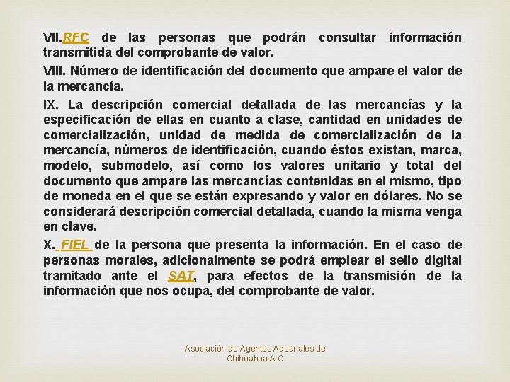 VII. RFC de las personas que podrán consultar información transmitida del comprobante de valor.