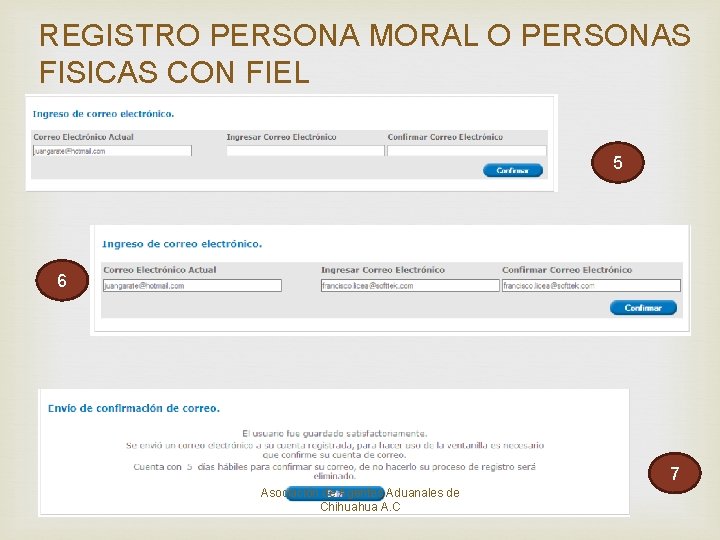 REGISTRO PERSONA MORAL O PERSONAS FISICAS CON FIEL 5 6 7 Asociación de Agentes