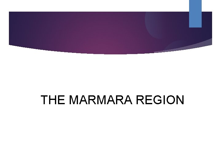 THE MARMARA REGION 