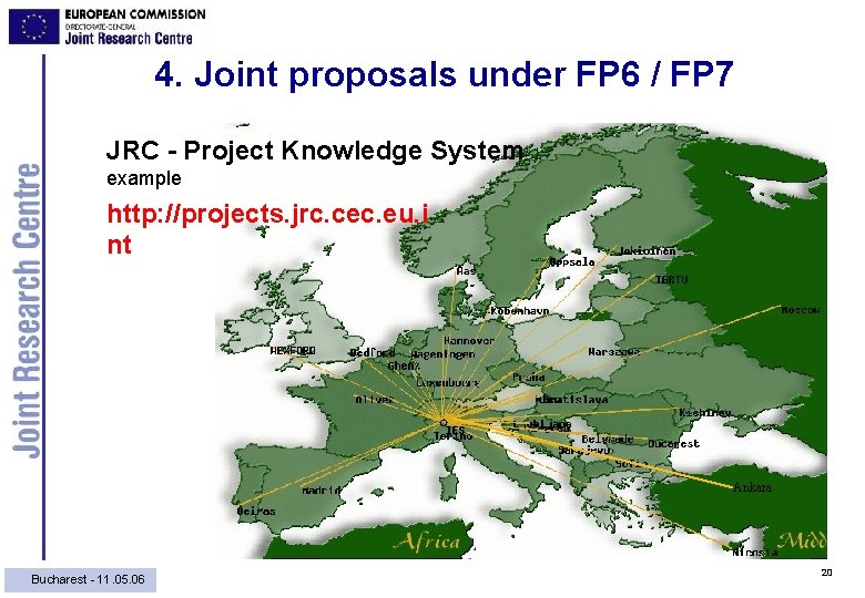 4. Joint proposals under FP 6 / FP 7 JRC - Project Knowledge System