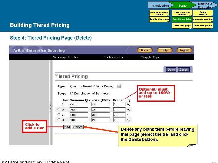 Introduction When Tiered Pricing is used Benefits & Limitations Building Tiered Pricing Bidding &