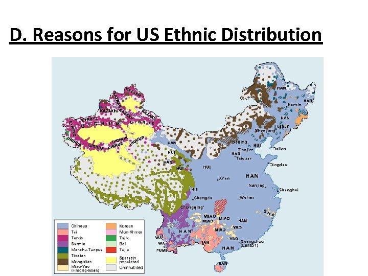 D. Reasons for US Ethnic Distribution 