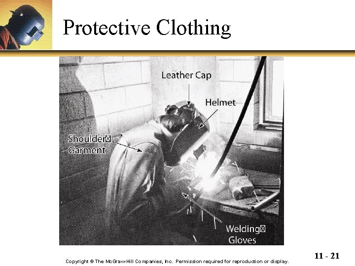 Protective Clothing Copyright © The Mc. Graw-Hill Companies, Inc. Permission required for reproduction or