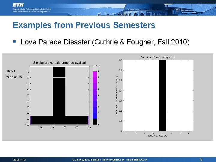 Examples from Previous Semesters § Love Parade Disaster (Guthrie & Fougner, Fall 2010) 2012