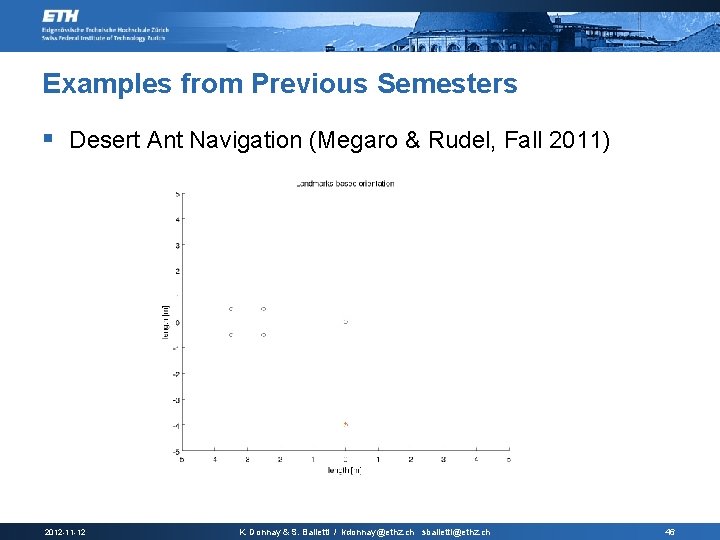 Examples from Previous Semesters § Desert Ant Navigation (Megaro & Rudel, Fall 2011) 2012