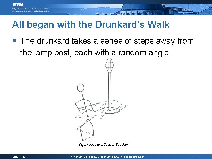 All began with the Drunkard’s Walk § The drunkard takes a series of steps