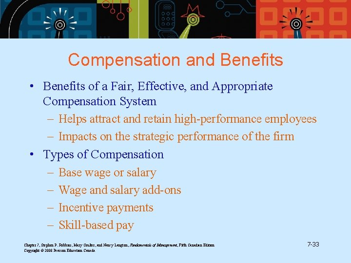 Compensation and Benefits • Benefits of a Fair, Effective, and Appropriate Compensation System – Compensation and Benefits • Benefits of a Fair, Effective, and Appropriate Compensation System –