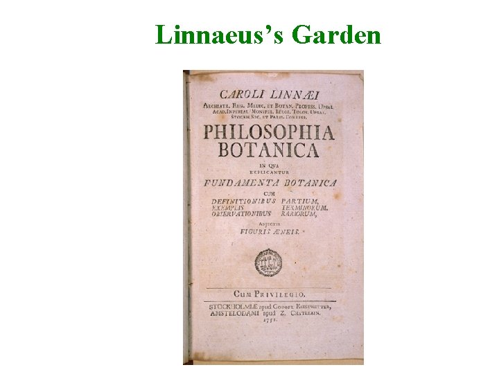 Linnaeus’s Garden 