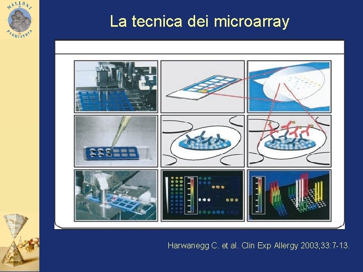 La tecnica dei microarray Harwanegg C. et al. Clin Exp Allergy 2003; 33: 7