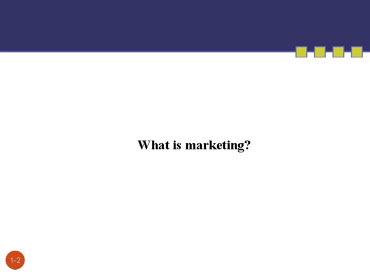 What is marketing? 1 -2 