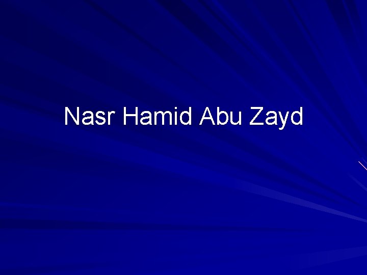 Nasr Hamid Abu Zayd 