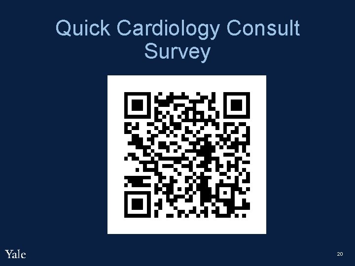 Quick Cardiology Consult Survey 20 