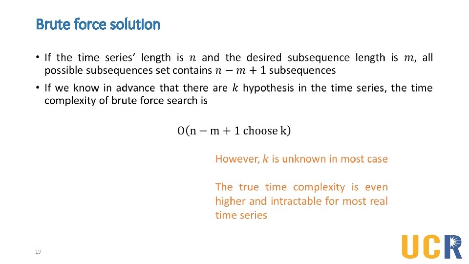 Brute force solution • 19 