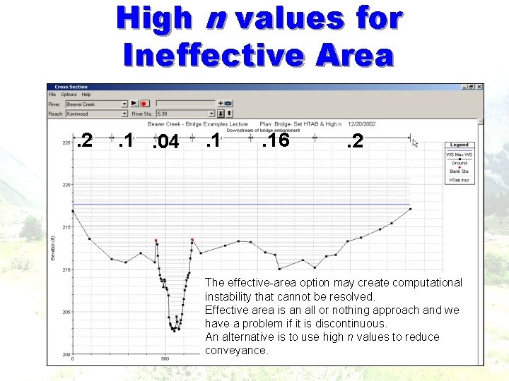 High n values for Ineffective Area. 2 . 1. 04 . 16 . 2 High n values for Ineffective Area. 2 . 1. 04 . 16 . 2