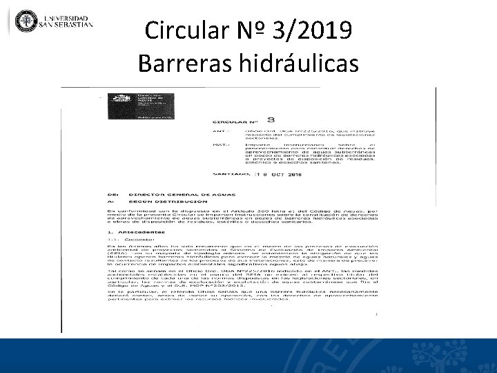 Circular Nº 3/2019 Barreras hidráulicas 