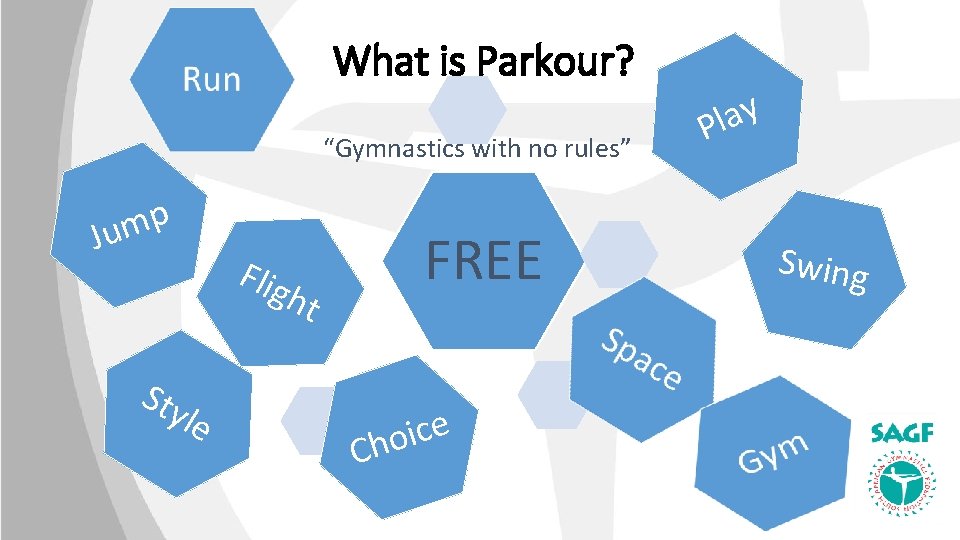 What is Parkour? “Gymnastics with no rules” p m Ju Flig ht Sty le