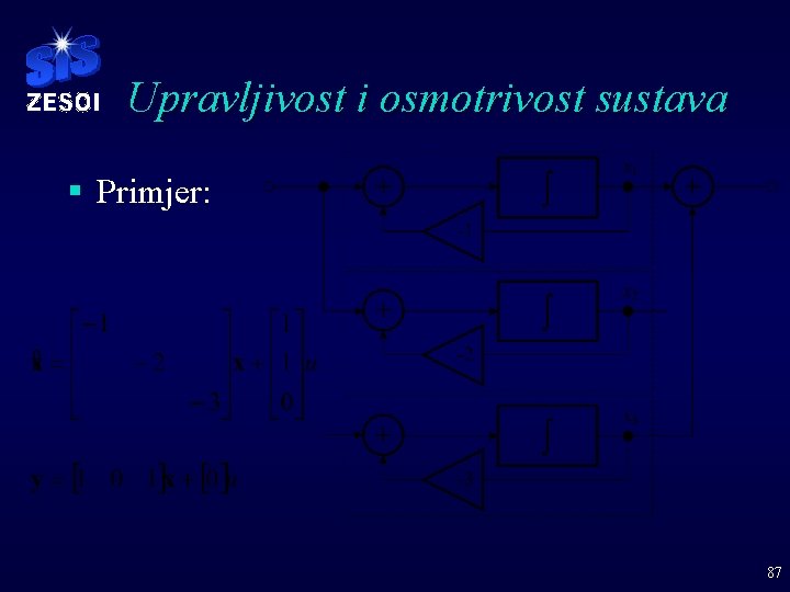 Upravljivost i osmotrivost sustava § Primjer: 87 