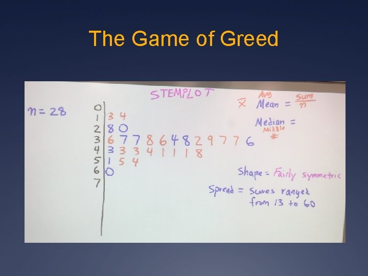 The Game of Greed 