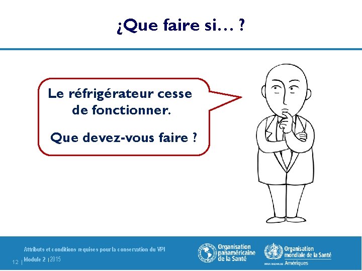 ¿Que faire si… ? Le réfrigérateur cesse de fonctionner. Que devez-vous faire ? Attributs