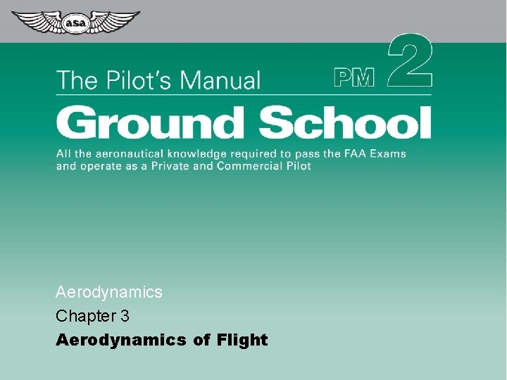 Aerodynamics Chapter 3 Aerodynamics of Flight © 2009 Aviation Supplies & Academics, Inc. All