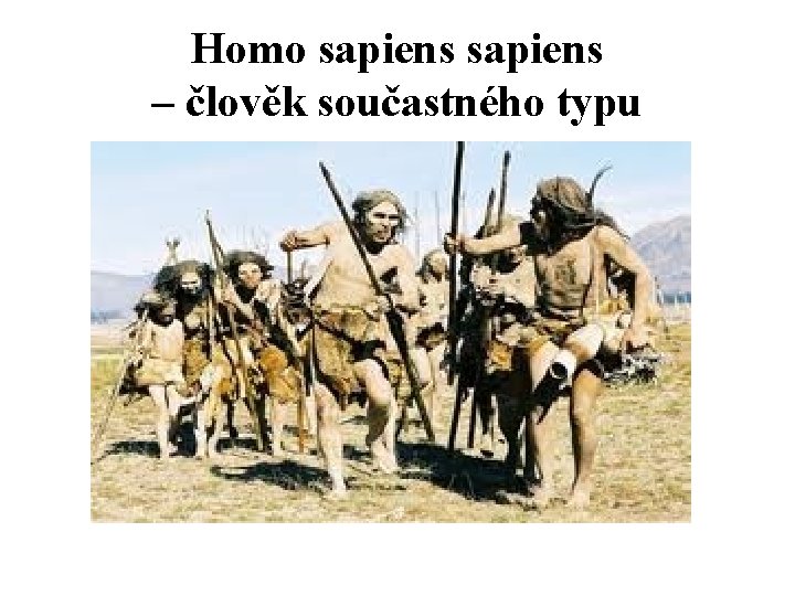 Homo sapiens – člověk součastného typu 