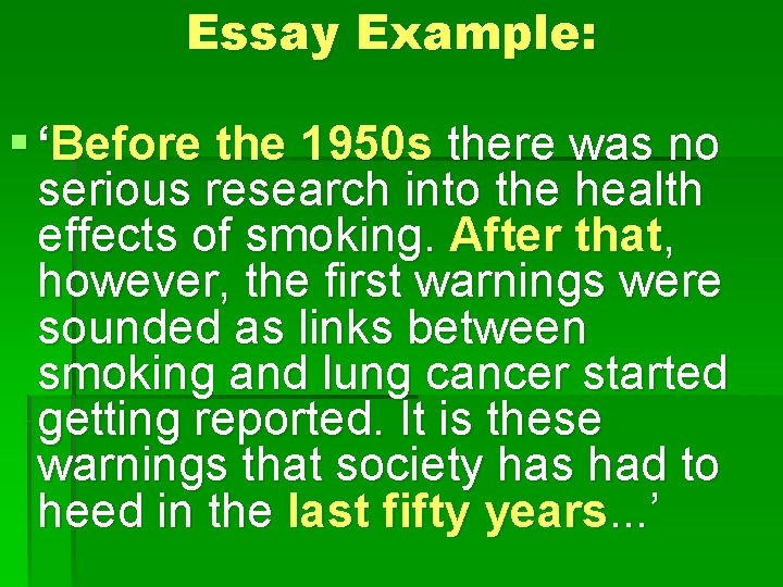 Essay Example: § ‘Before the 1950 s there was no serious research into the