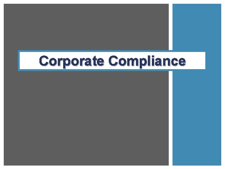 Corporate Compliance 