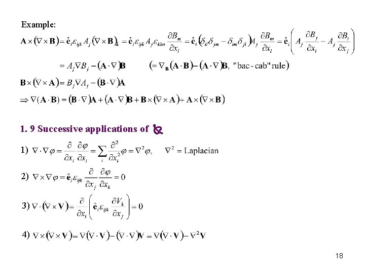 Example: 1. 9 Successive applications of 1) 2) 3) 4) 18 