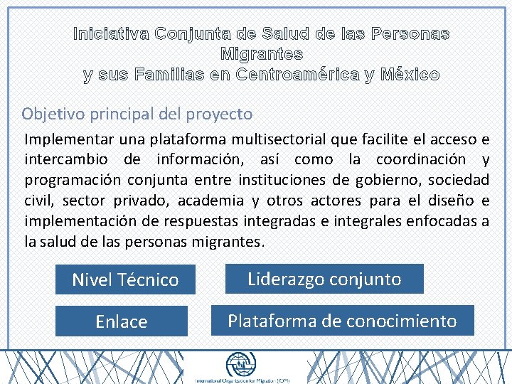 Iniciativa Conjunta de Salud de las Personas Migrantes y sus Familias en Centroamérica y