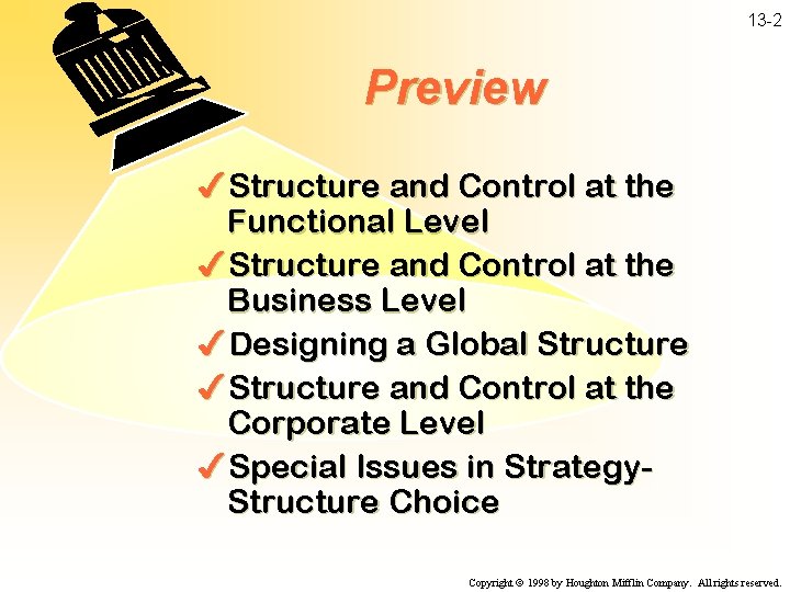 13 -2 Preview 4 Structure and Control at the Functional Level 4 Structure and