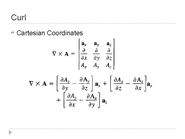 Curl Cartesian Coordinates 